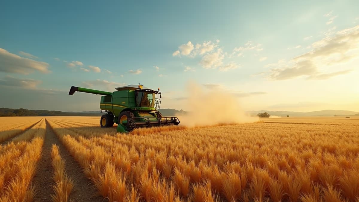 Conab entrega colheitadeira a Vianópolis pelo Arroz da Gente